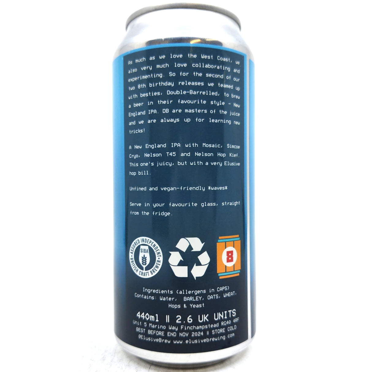 Elusive Brewing x Double Barrelled Two Trick Pony East Coast IPA 6% (440ml can)-Hop Burns & Black