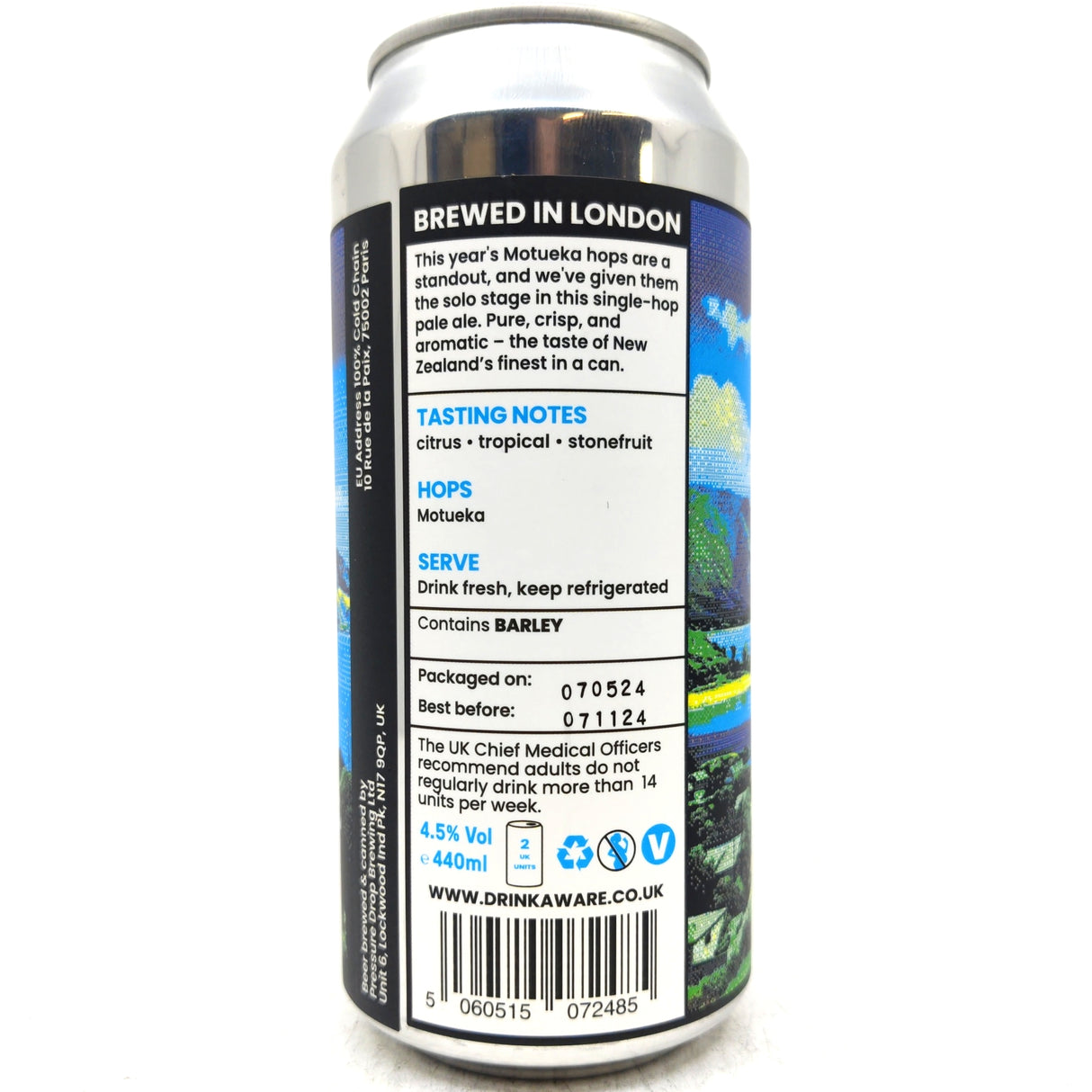 Pressure Drop MSP Motueka Super Pale 4.5% (440ml can)-Hop Burns & Black