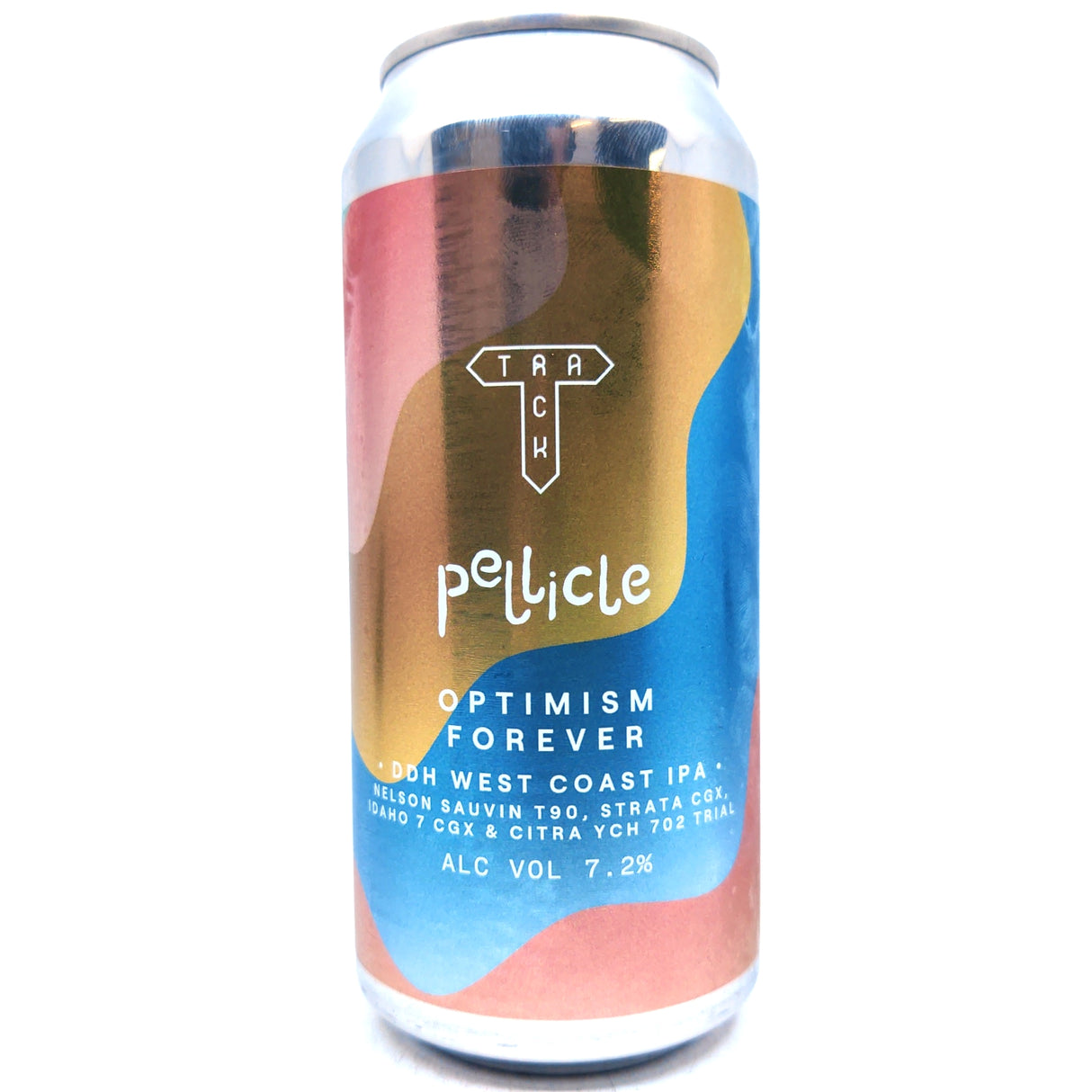 Track x Pellicle Optimism Forever West Coast IPA 7.2% (440ml can)-Hop Burns & Black