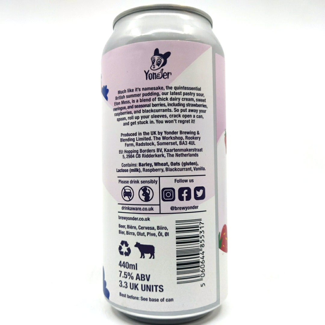 Yonder Eton Mess Pastry Sour 7.5% (440ml can)-Hop Burns & Black