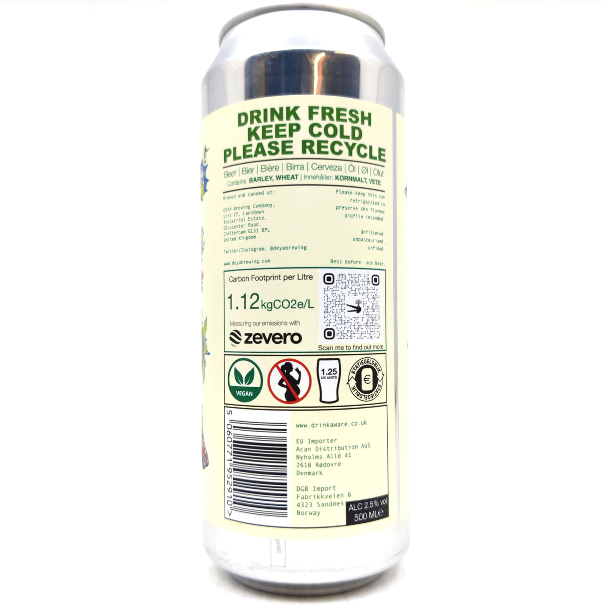DEYA Lemon Radler 2.5% (500ml can)-Hop Burns & Black