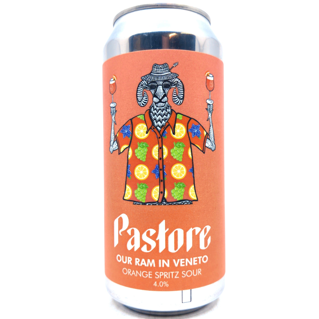 Pastore Our Ram In Veneto Orange Spritz Sour 4% (440ml can)-Hop Burns & Black