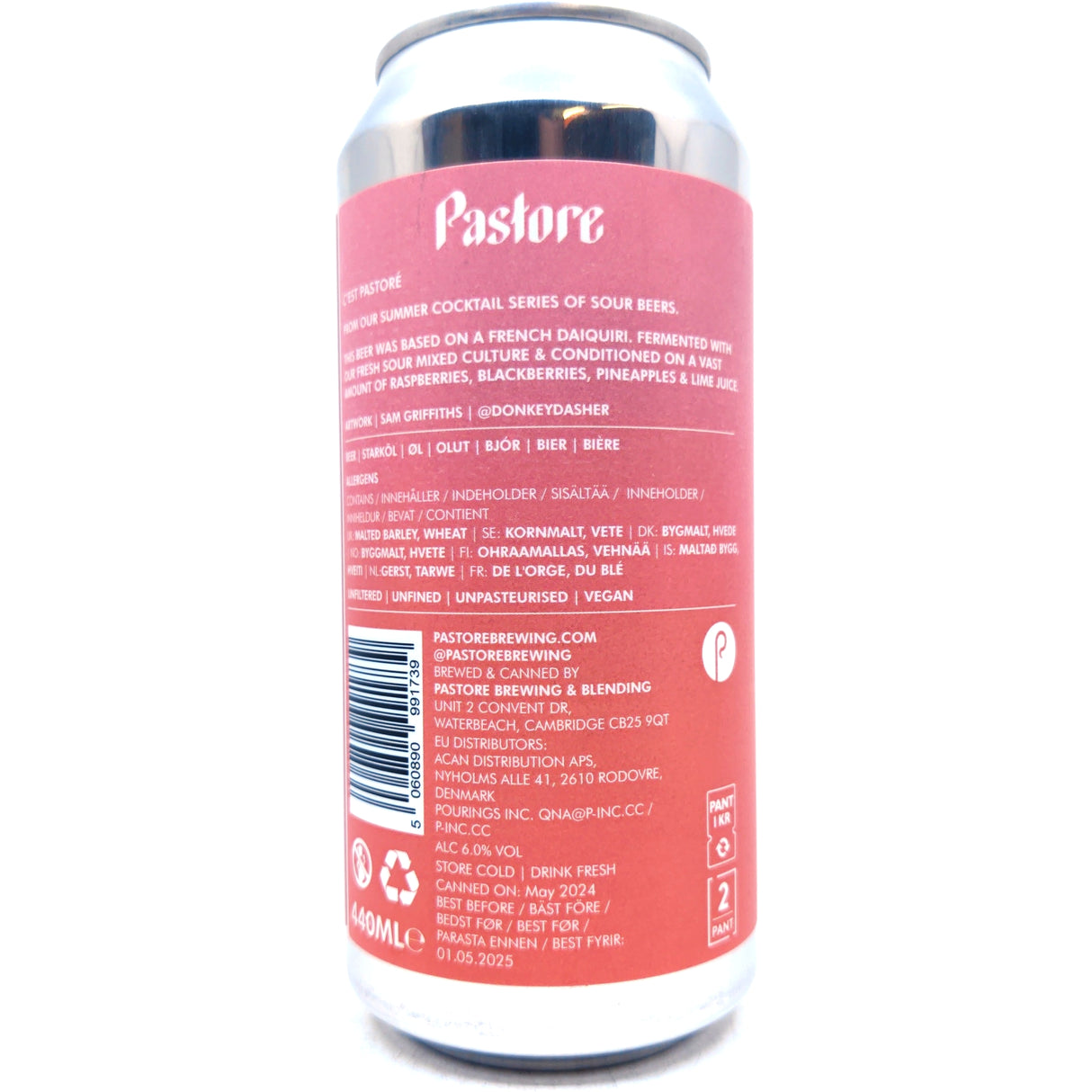 Pastore C'est Pastore French Daiquiri Sour 6% (440ml can)-Hop Burns & Black