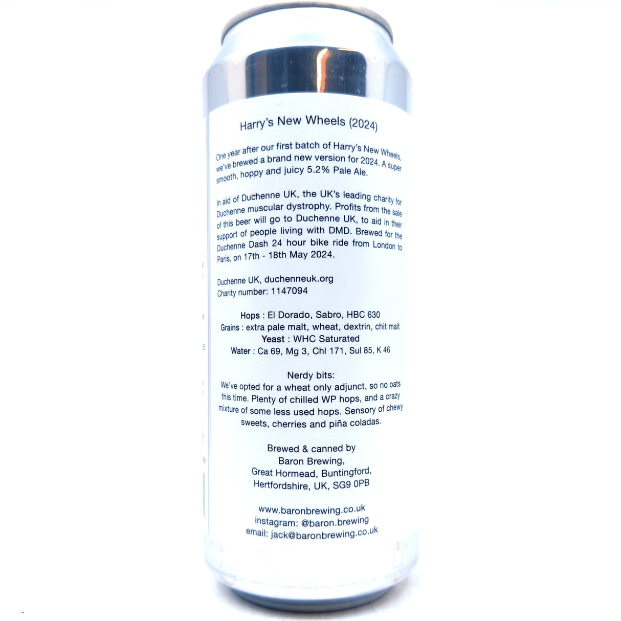 Baron Brewing Harry's New Wheels Pale Ale 5.2% (500ml can)-Hop Burns & Black
