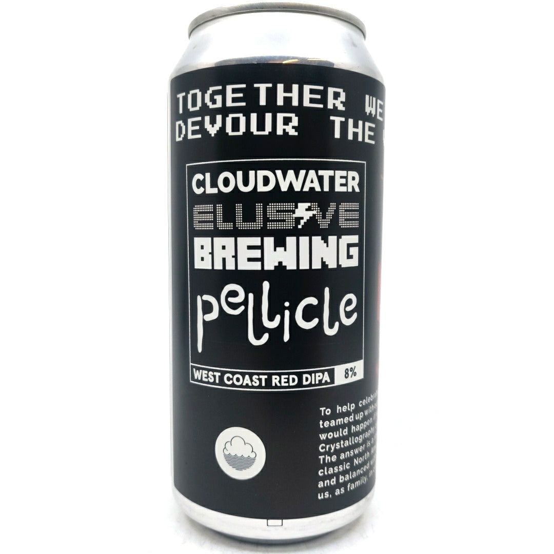 Elusive Brewing x Pellicle x Cloudwater Together We Will Devour The Very Gods Red Double IPA 8% (440ml can)-Hop Burns & Black