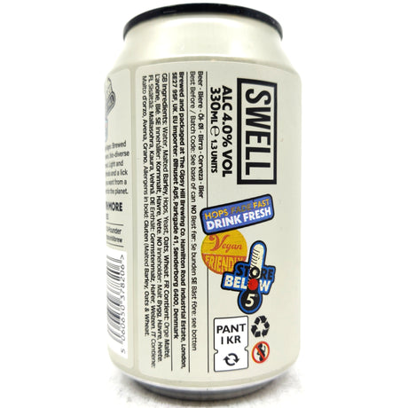 Gipsy Hill Swell Lager 4% (330ml can)-Hop Burns & Black