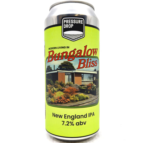Pressure Drop Bungalow Bliss New England IPA 7.2% (440ml can)-Hop Burns & Black