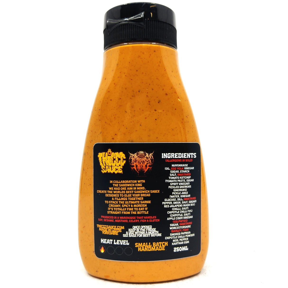 Thiccc Sauce x Sandwich King Sandwich Glue Hot Sauce (150ml)-Hop Burns & Black