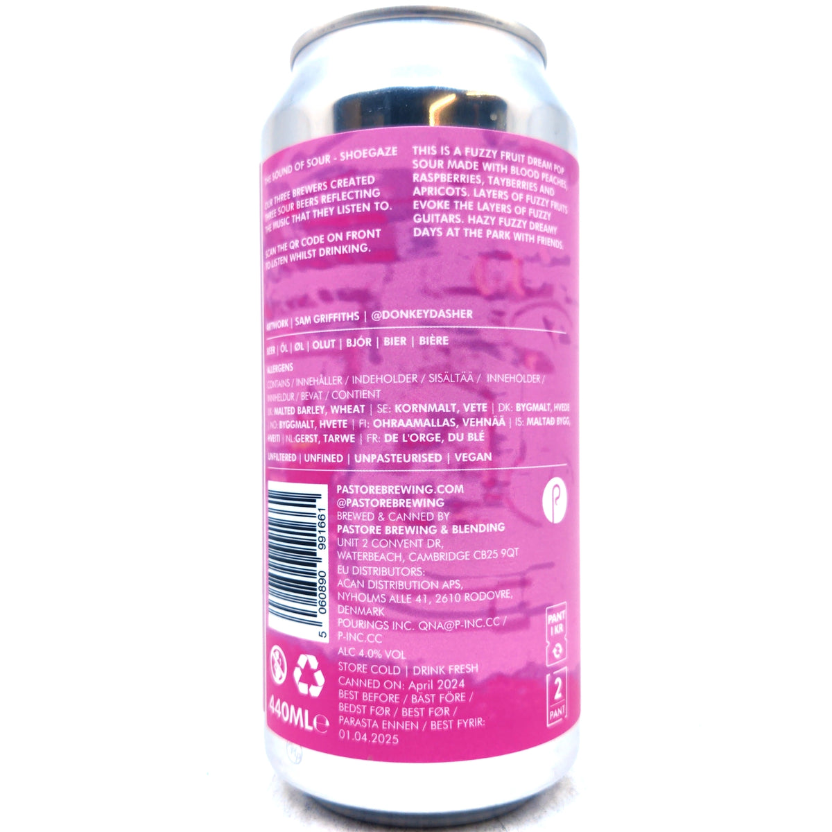 Pastore Shoegaze Fuzzy Fruit Sour 4% (440ml can)-Hop Burns & Black