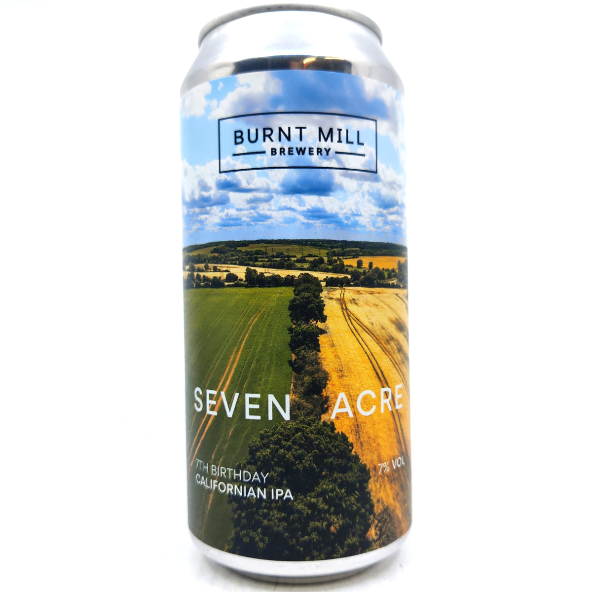 Burnt Mill Seven Acre Californian IPA 7% (440ml can)-Hop Burns & Black