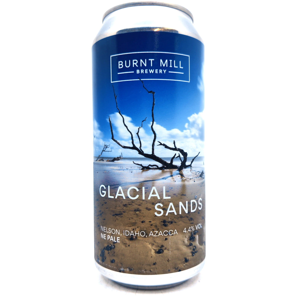 Burnt Mill Glacial Sands New England Pale Ale 4.4% (440ml can)-Hop Burns & Black