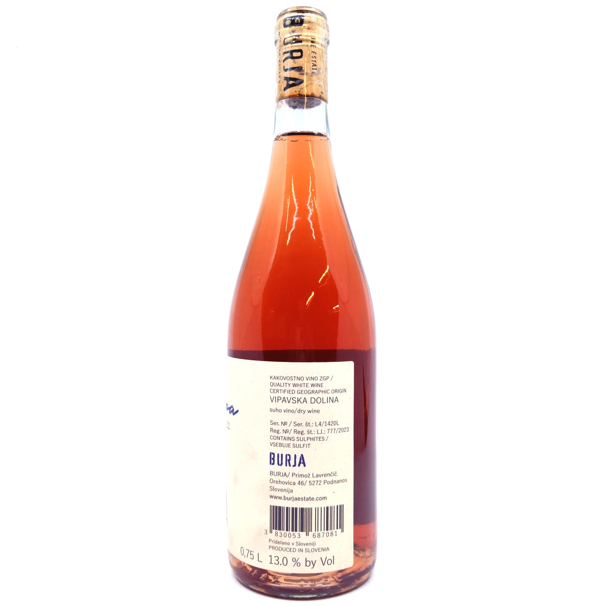 Burja Estate Roza Pinot Gris 2022 13.5% (750ml)-Hop Burns & Black