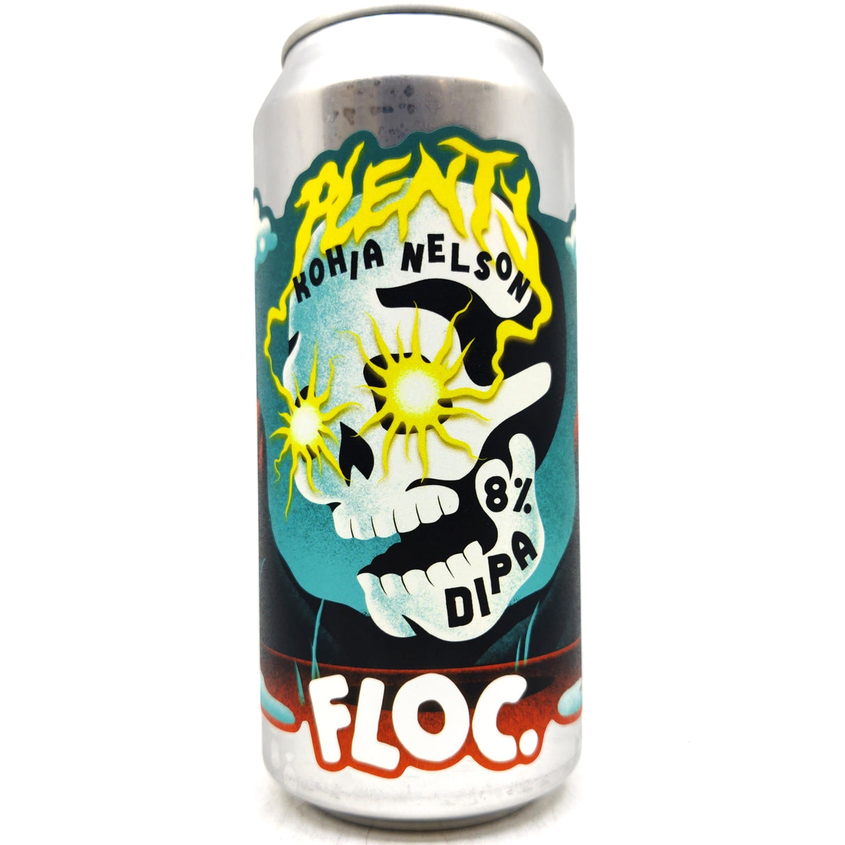 Floc Brewing Plenty Kohia Nelson Double IPA 8% (440ml can)-Hop Burns & Black