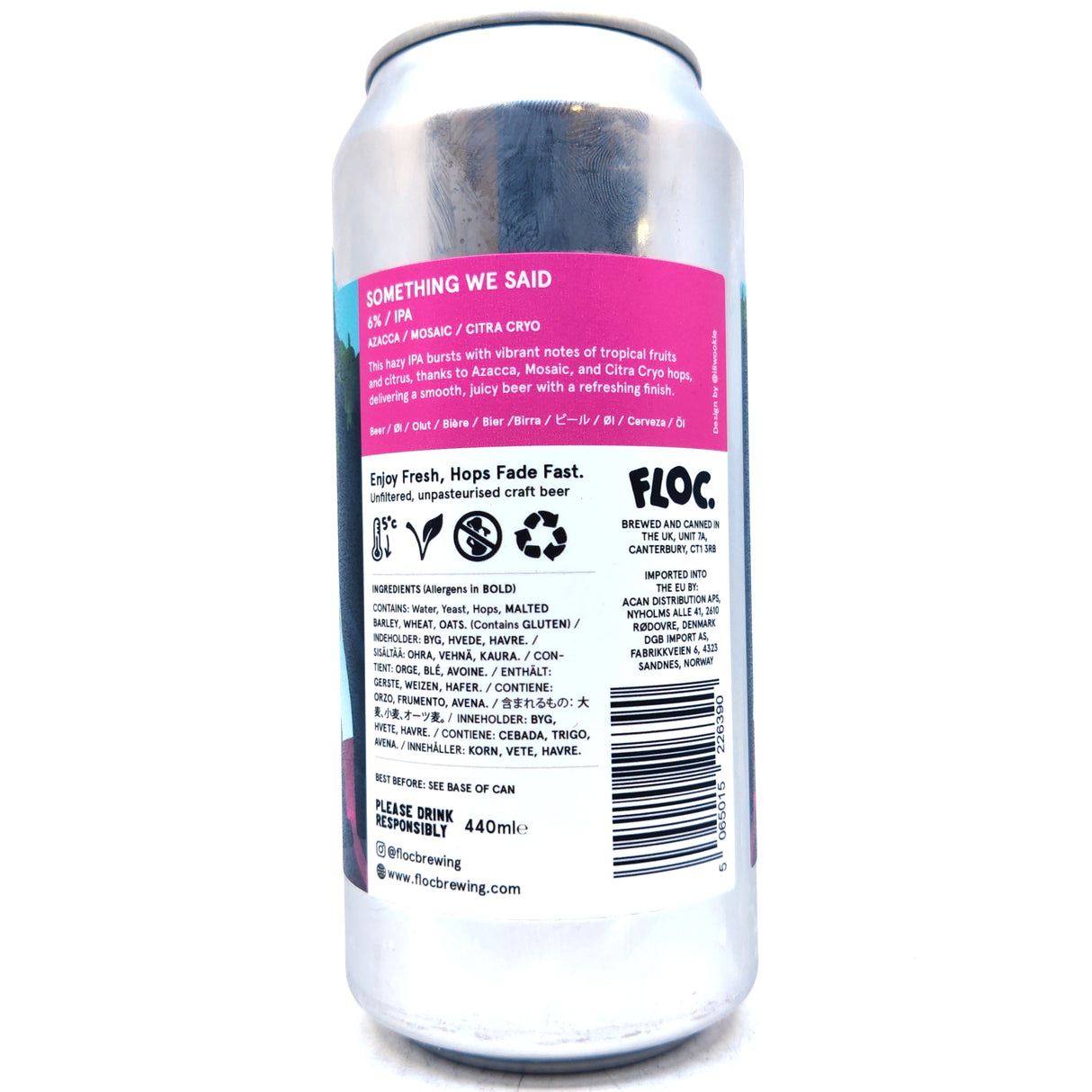 Floc Brewing Something We Said IPA 6.2% (440ml can)-Hop Burns & Black