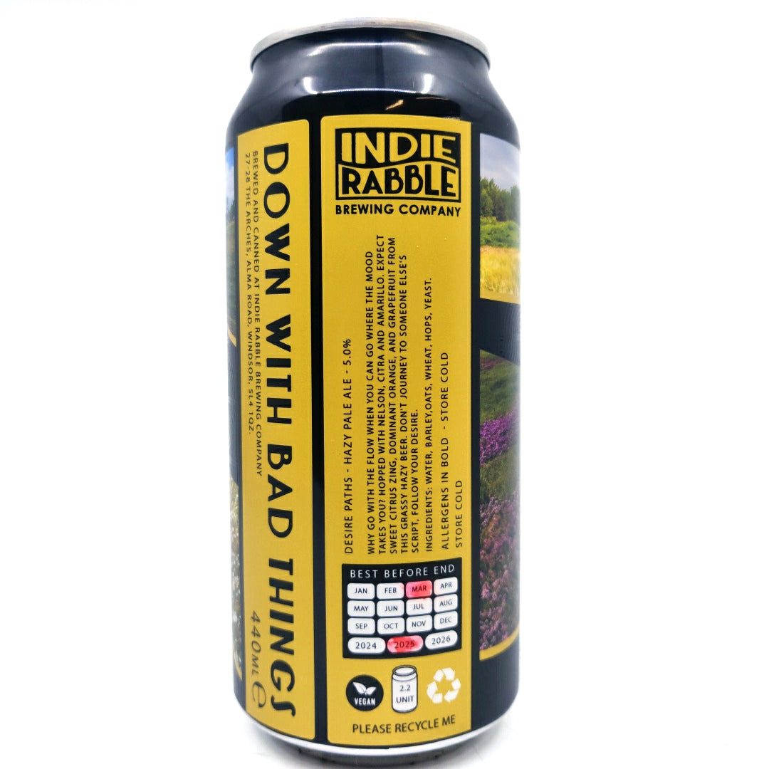 Indie Rabble Desire Paths Pale Ale 5% (440ml can)-Hop Burns & Black