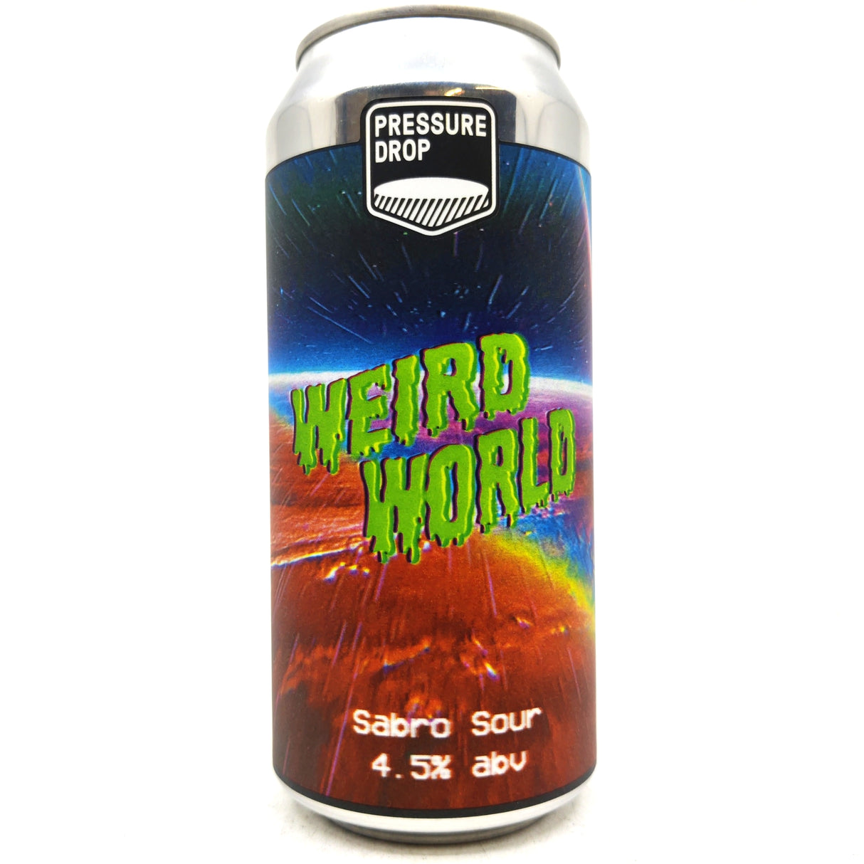 Pressure Drop Weird World Sabro Sour 4.5% (440ml can)-Hop Burns & Black