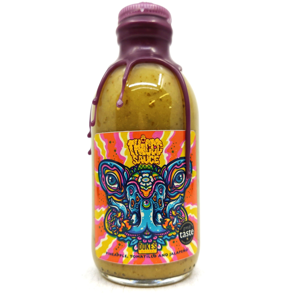 Thiccc Sauce Dystopia Pineapple Tomatillo & Jalapeno Hot Sauce (200ml)-Hop Burns & Black