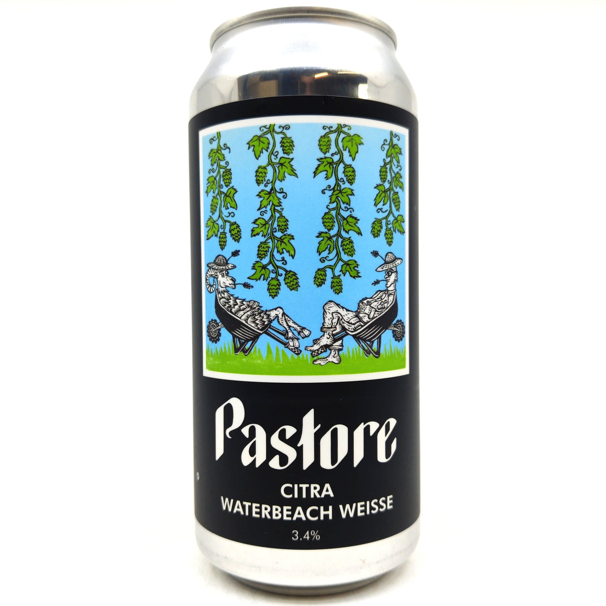 Pastore Citra Waterbeach Weisse 3.4% (440ml can)-Hop Burns & Black