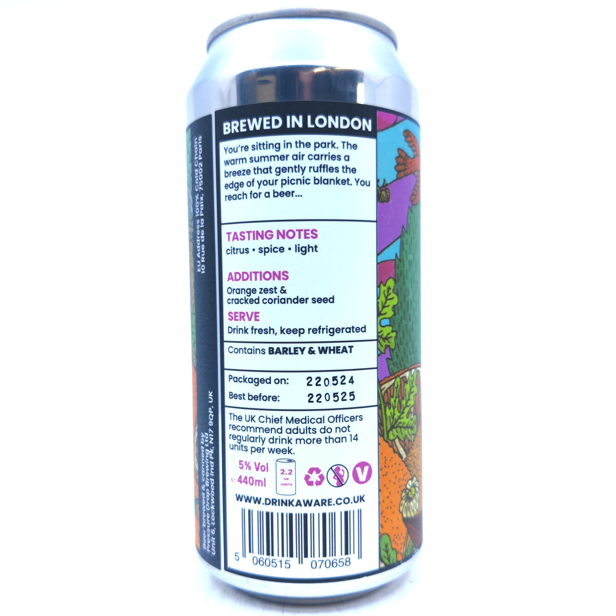 Pressure Drop Wallbanger Wit 4.7% (440ml can)-Hop Burns & Black