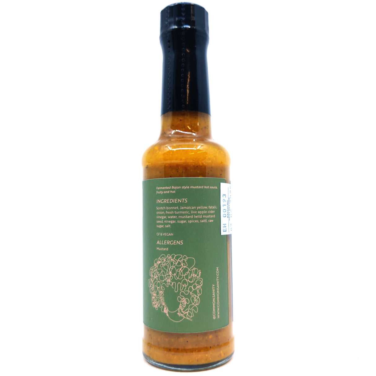 Common Sanity Dalston Sunshine Bajan Hot Sauce (150ml)-Hop Burns & Black