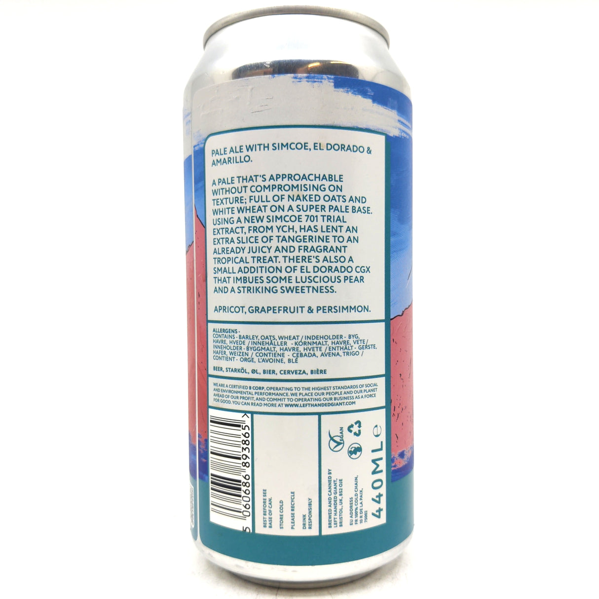 Left Handed Giant When It Counts Hazy Pale Ale 5.5% (440ml can)-Hop Burns & Black