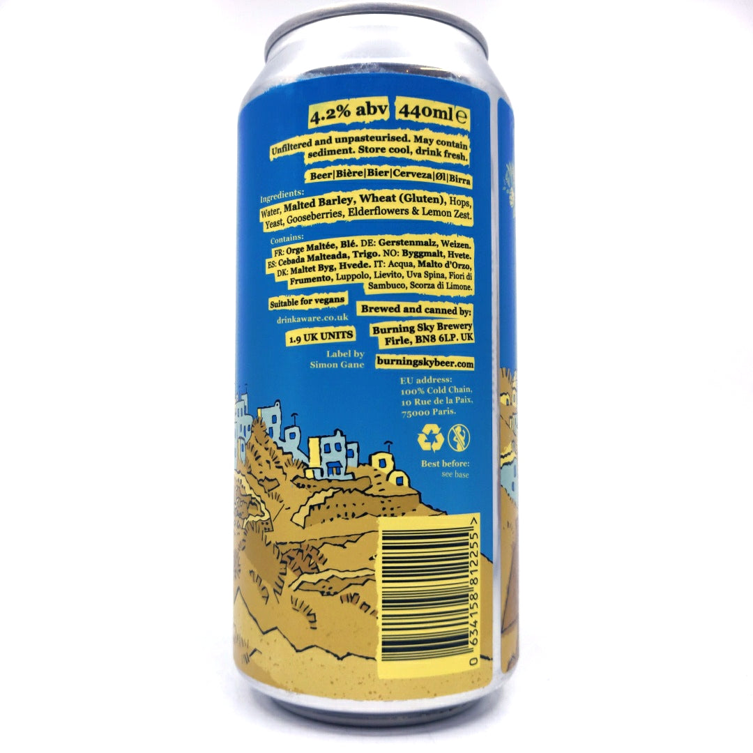 Burning Sky Rustic Summer Beer 4.2% (440ml can)-Hop Burns & Black