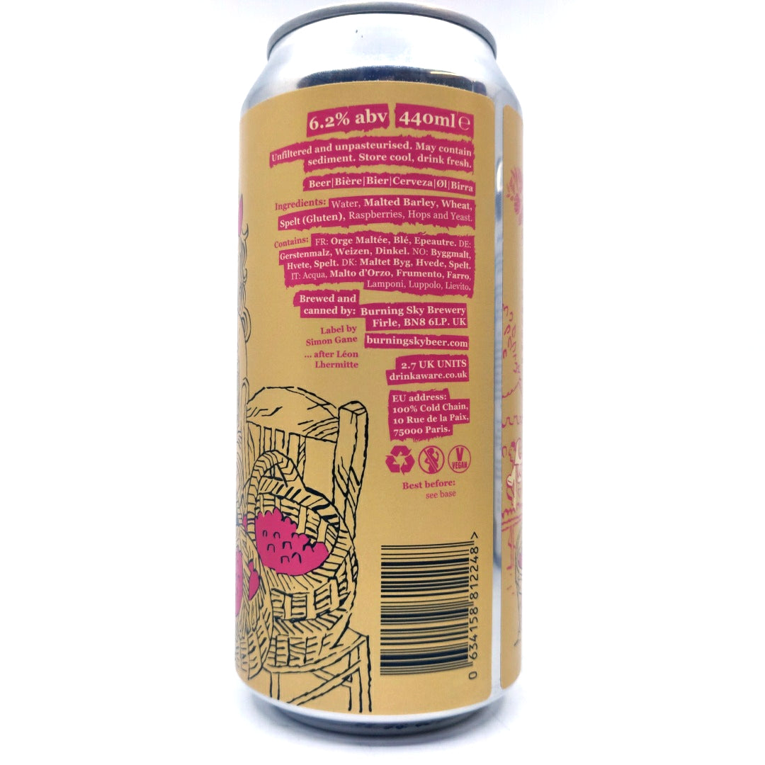 Burning Sky Raspberry Provision 6.2% (440ml can)-Hop Burns & Black