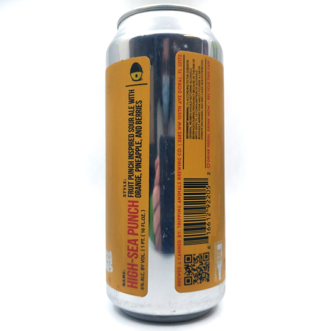 Tripping Animals High Sea Punch Sour 6% (440ml can)-Hop Burns & Black