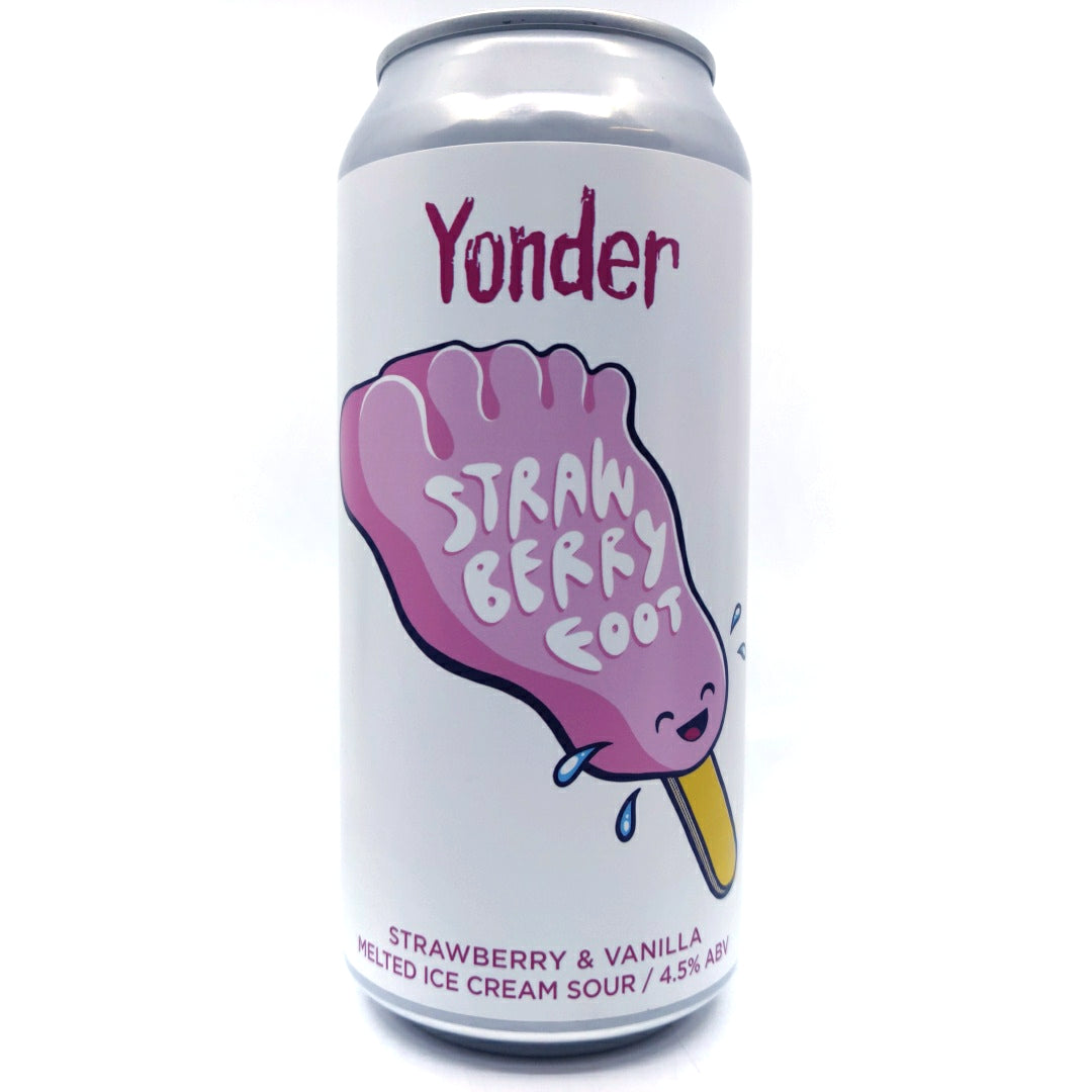 Yonder Strawberry Foot Pastry Sour 4.5% (440ml can)-Hop Burns & Black