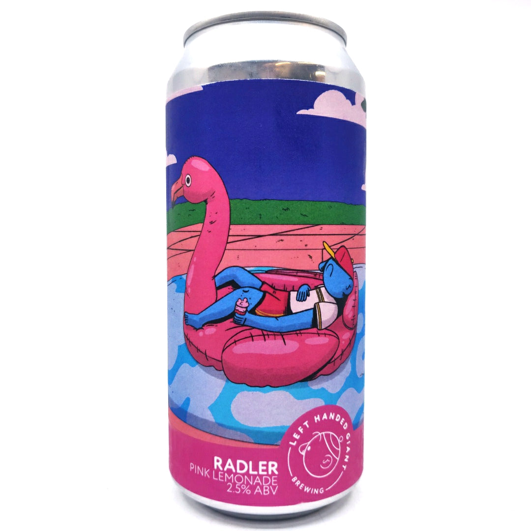 Left Handed Giant Pink Lemonade Radler 2.5% (440ml can)-Hop Burns & Black