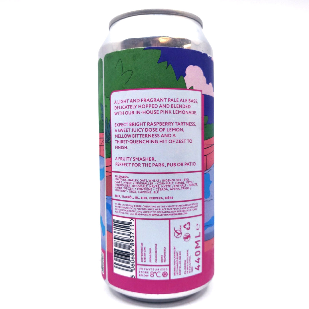 Left Handed Giant Pink Lemonade Radler 2.5% (440ml can)-Hop Burns & Black