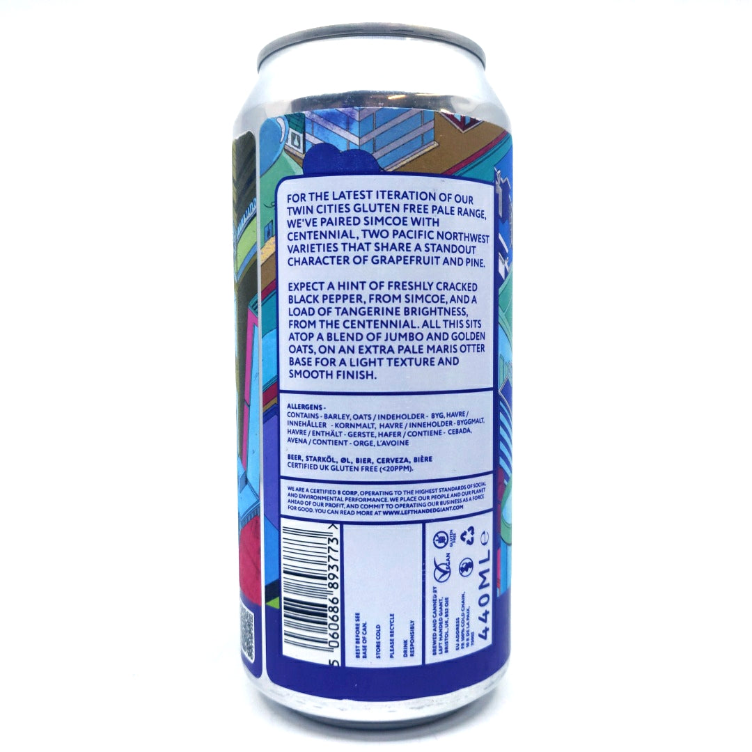 Left Handed Giant Twin Cities Simcoe & Centennial Pale Ale 5.2% (440ml can)-Hop Burns & Black