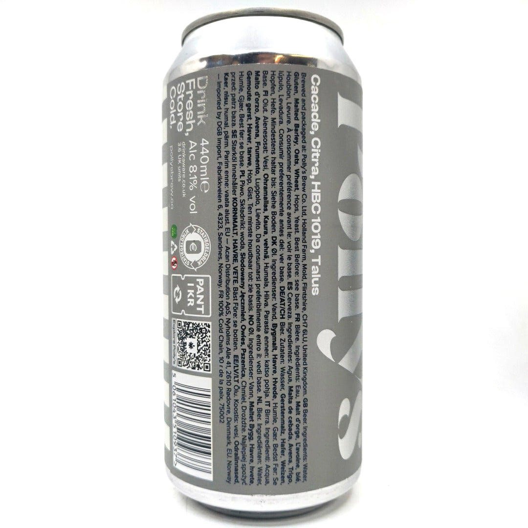 Polly's Brew Co x North Parallel Lines Double IPA 8.1% (440ml can)-Hop Burns & Black