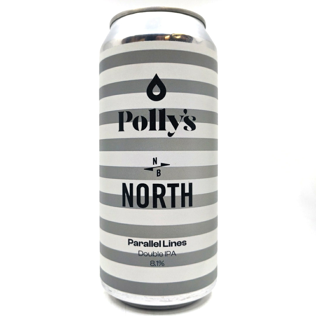Polly's Brew Co x North Parallel Lines Double IPA 8.1% (440ml can)-Hop Burns & Black