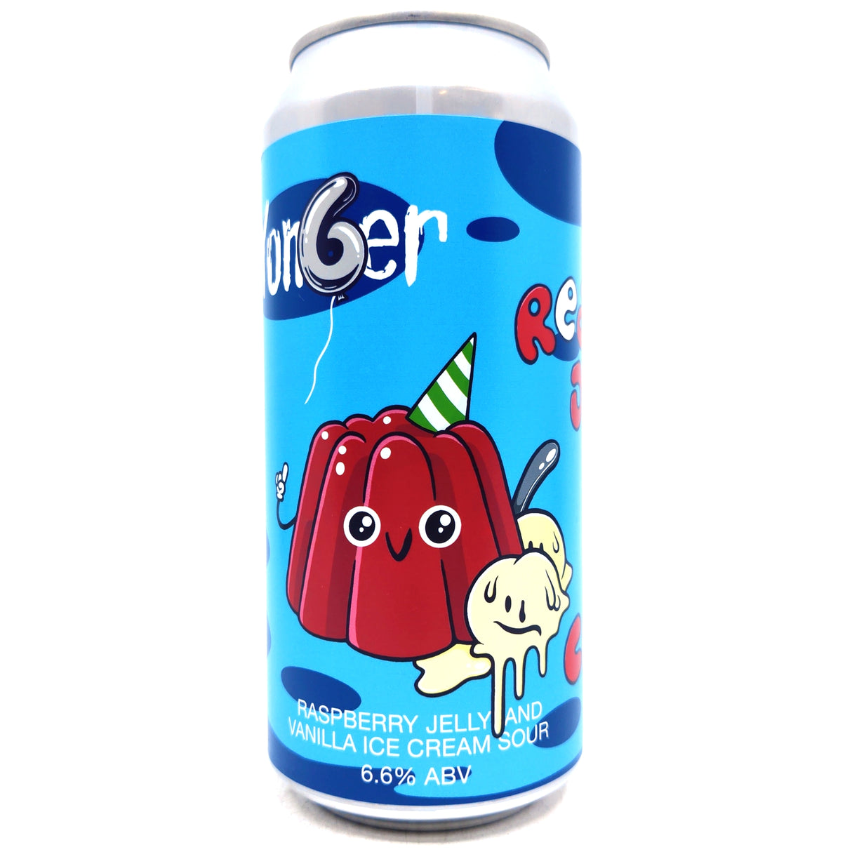 Yonder Red Jelly & Ice Cream Sour 6.6% (440ml can)-Hop Burns & Black