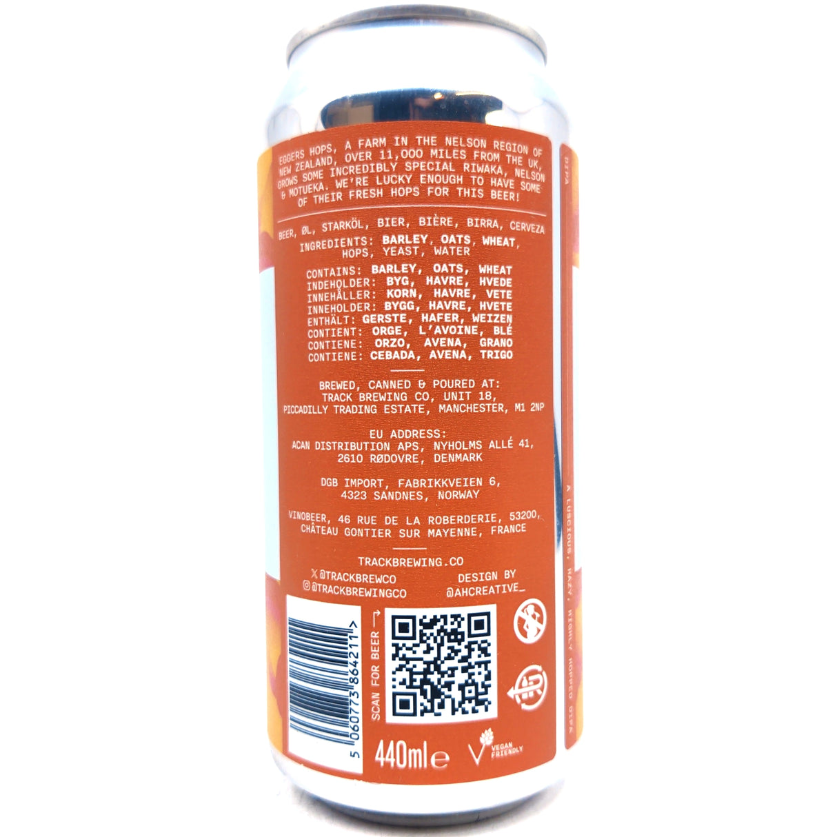 Track Yolk Double IPA 8% (440ml can)-Hop Burns & Black