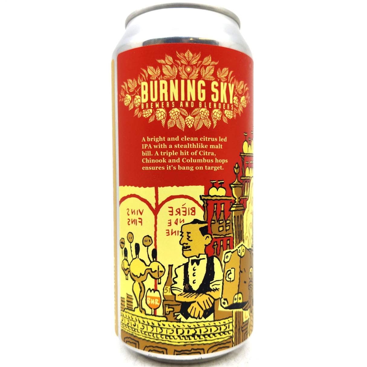 Burning Sky I'm Coming Over IPA 6.5% (440ml can)-Hop Burns & Black
