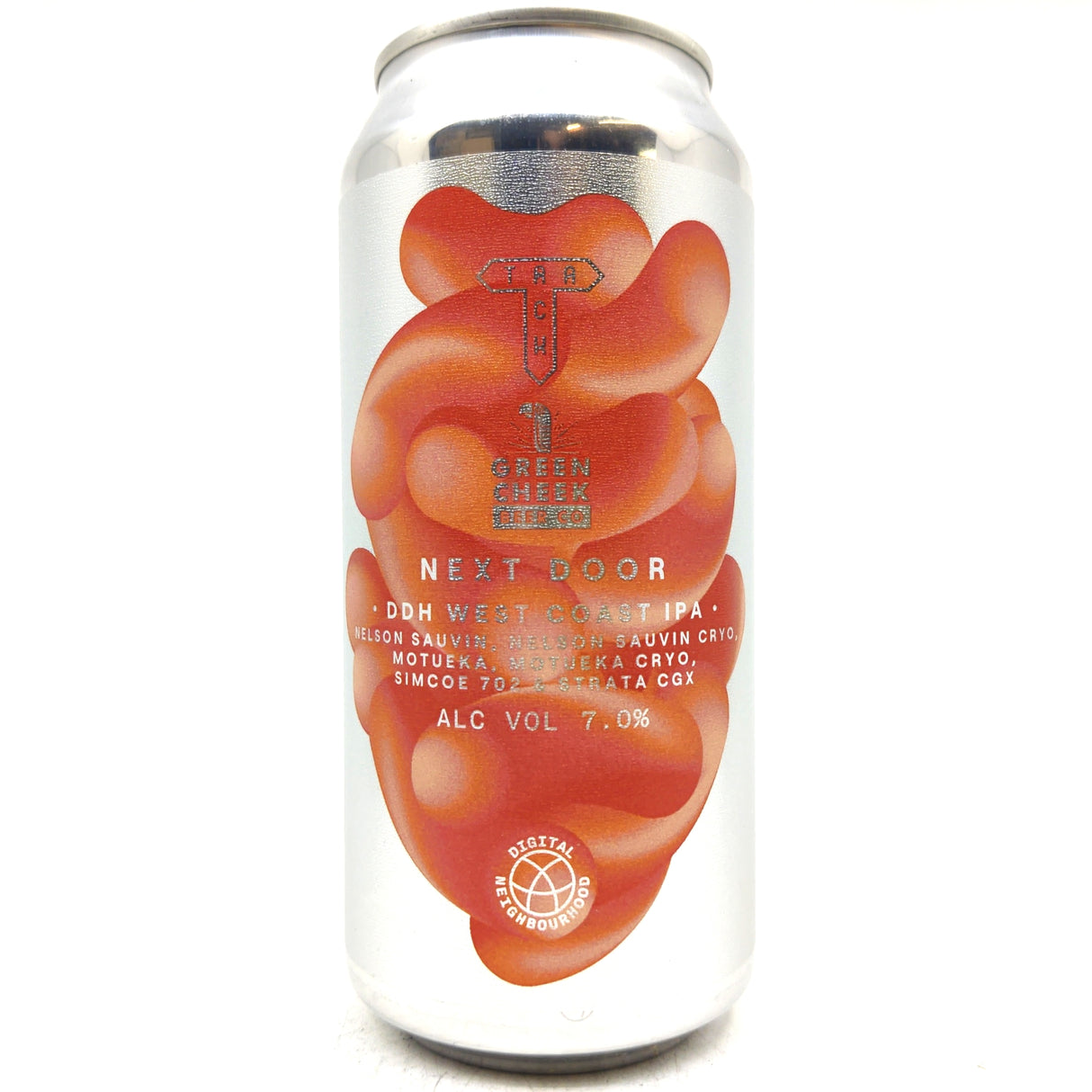 Track x Greek Cheek Next Door DDH West Coast IPA 7% (440ml can)-Hop Burns & Black