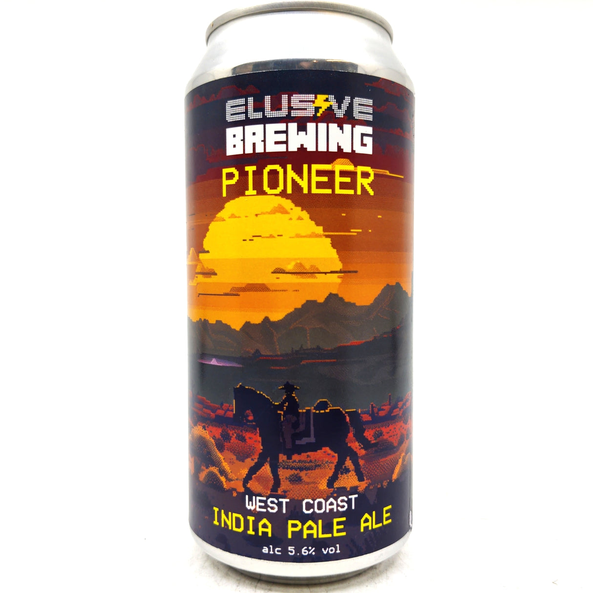 Elusive Brewing Pioneer West Coast IPA 5.6% (440ml can)-Hop Burns & Black