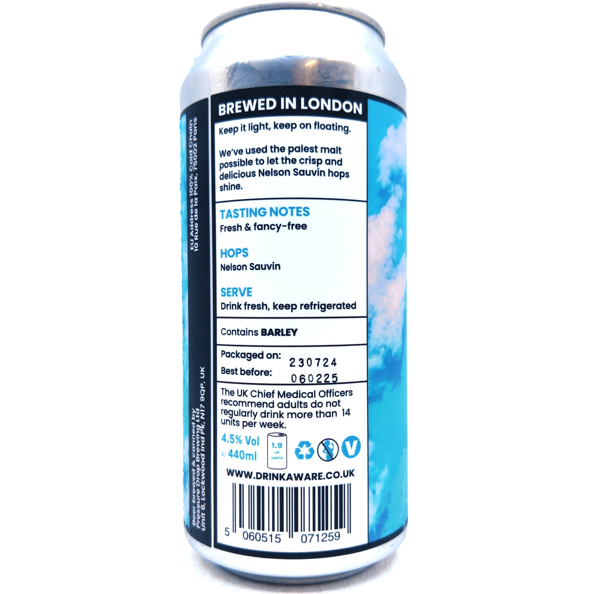 Pressure Drop N.S.P. Nelson Super Pale 4.7% (440ml can)-Hop Burns & Black