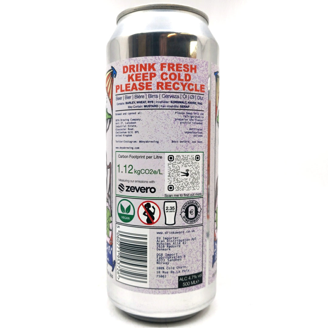 DEYA Electric Kool Aid Dry Hopped Wit Beer 4.7% (500ml can)-Hop Burns & Black