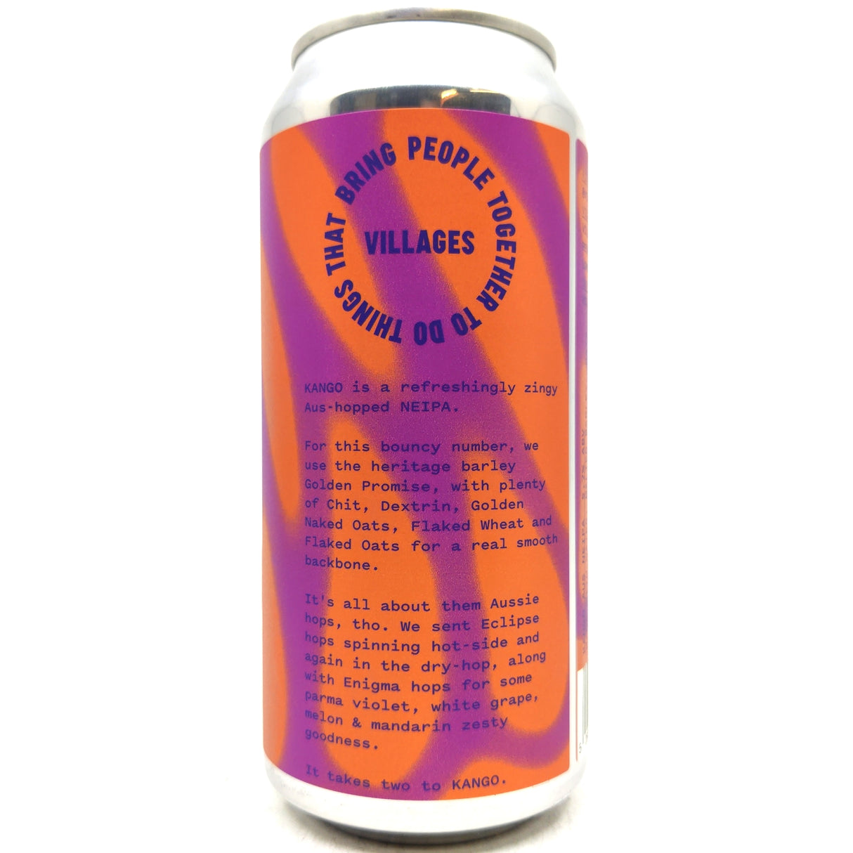 Villages Kango Aus New England IPA 5.7% (440ml can)-Hop Burns & Black