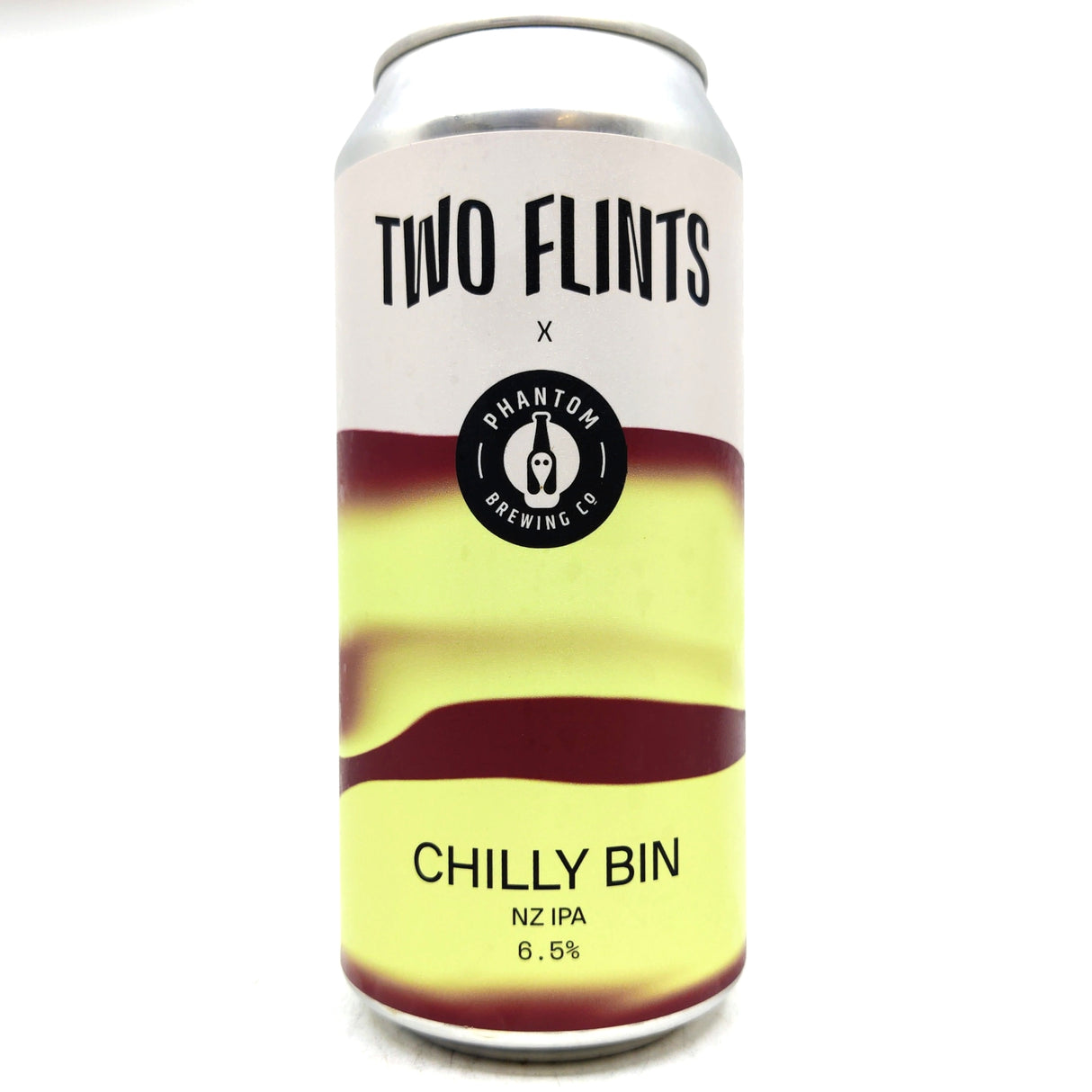 Two Flints x Phantom Chilly Bin Hazy IPA 6.5% (440ml can)-Hop Burns & Black