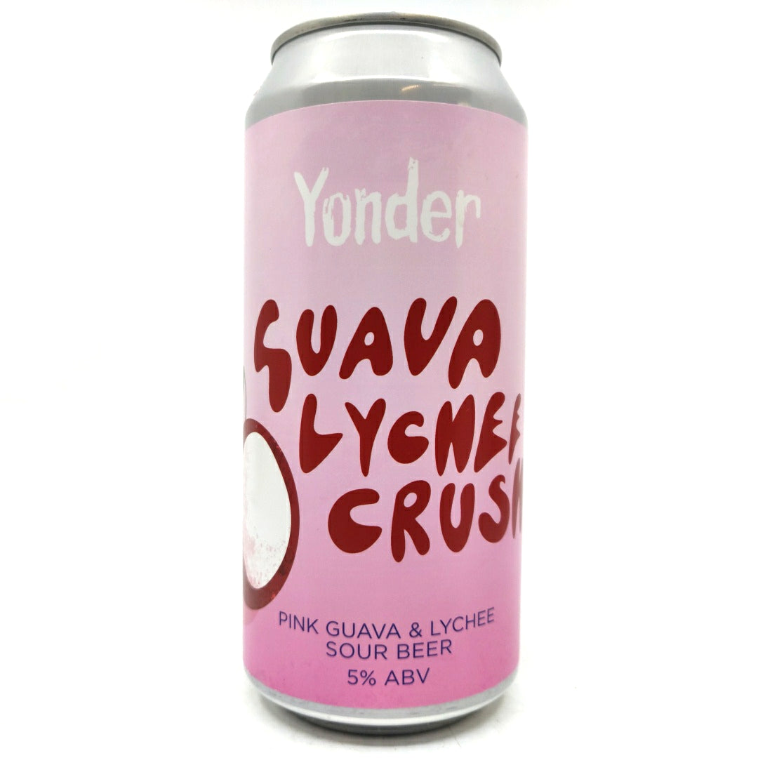 Yonder Guava Lychee Crush Sour 5% (440ml can)-Hop Burns & Black