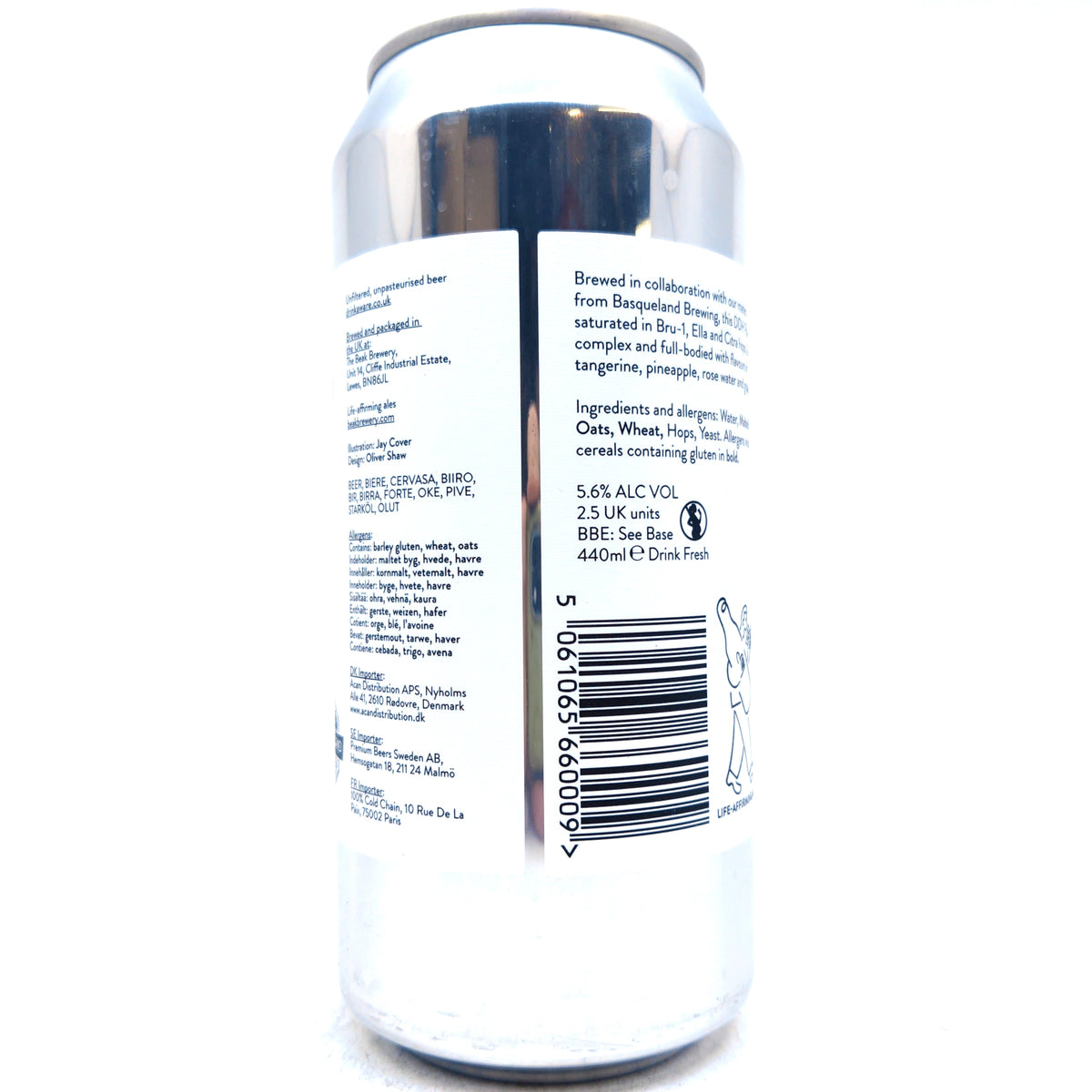 Beak Brewery x Basqueland Scoots DDH Pale Ale 5.6% (440ml can)-Hop Burns & Black