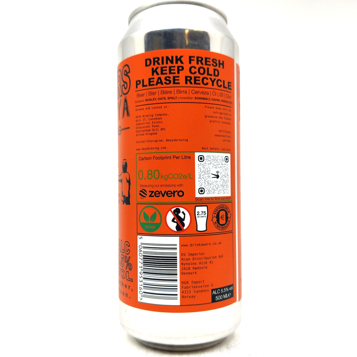 DEYA Uncharted Waters Pale Ale 5.5% (500ml can)-Hop Burns & Black