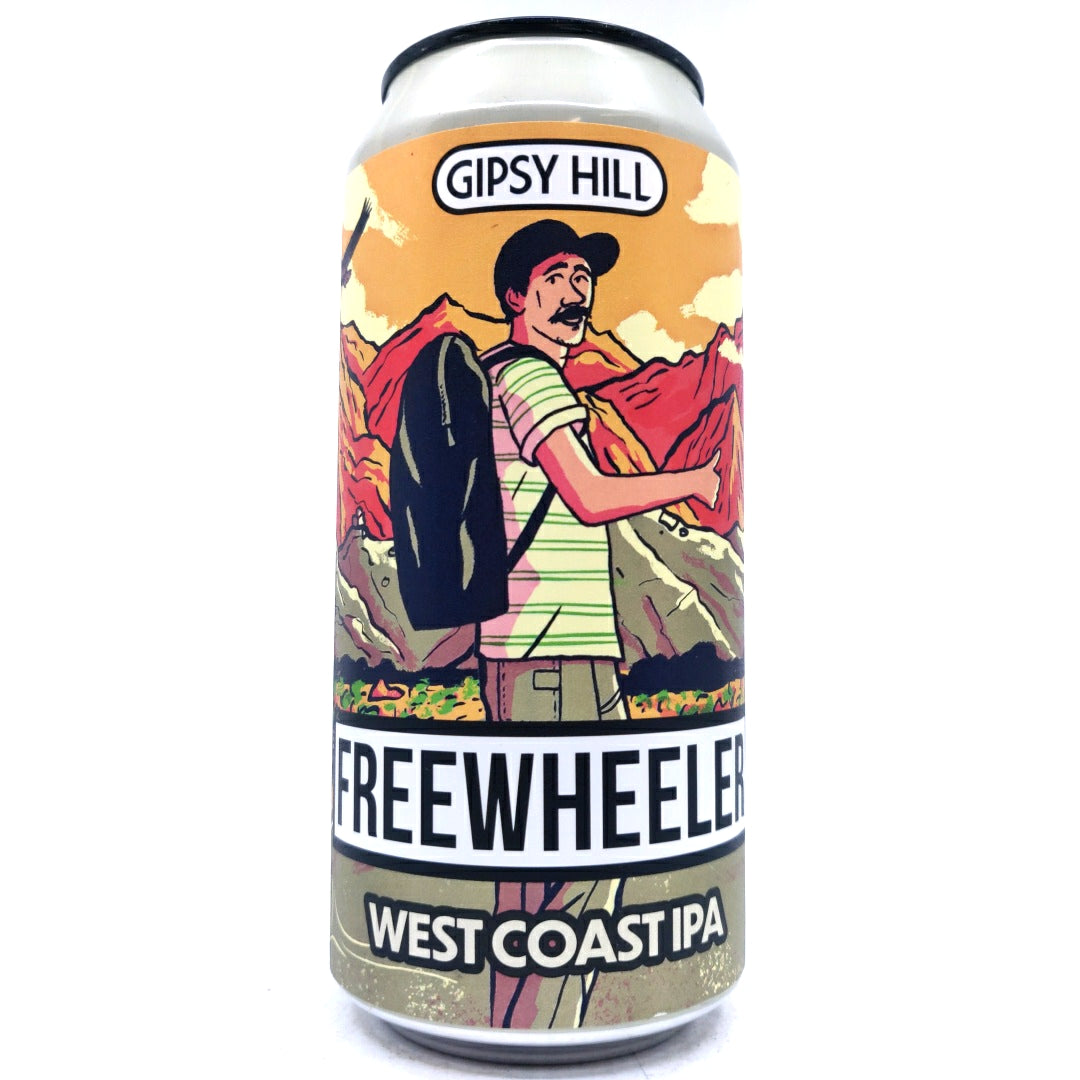 Gipsy Hill Freewheeler West Coast IPA 6% (440ml can)-Hop Burns & Black