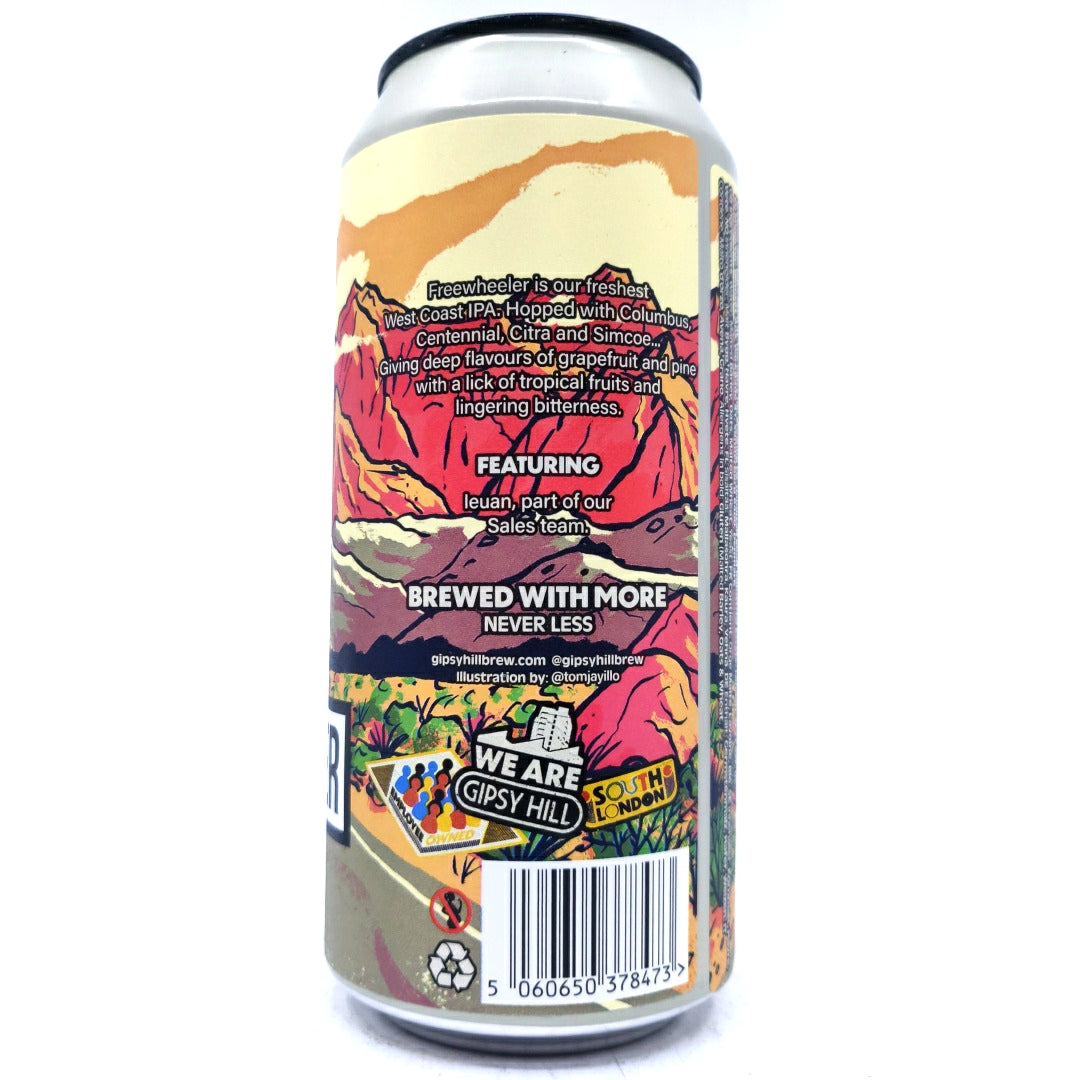 Gipsy Hill Freewheeler West Coast IPA 6% (440ml can)-Hop Burns & Black
