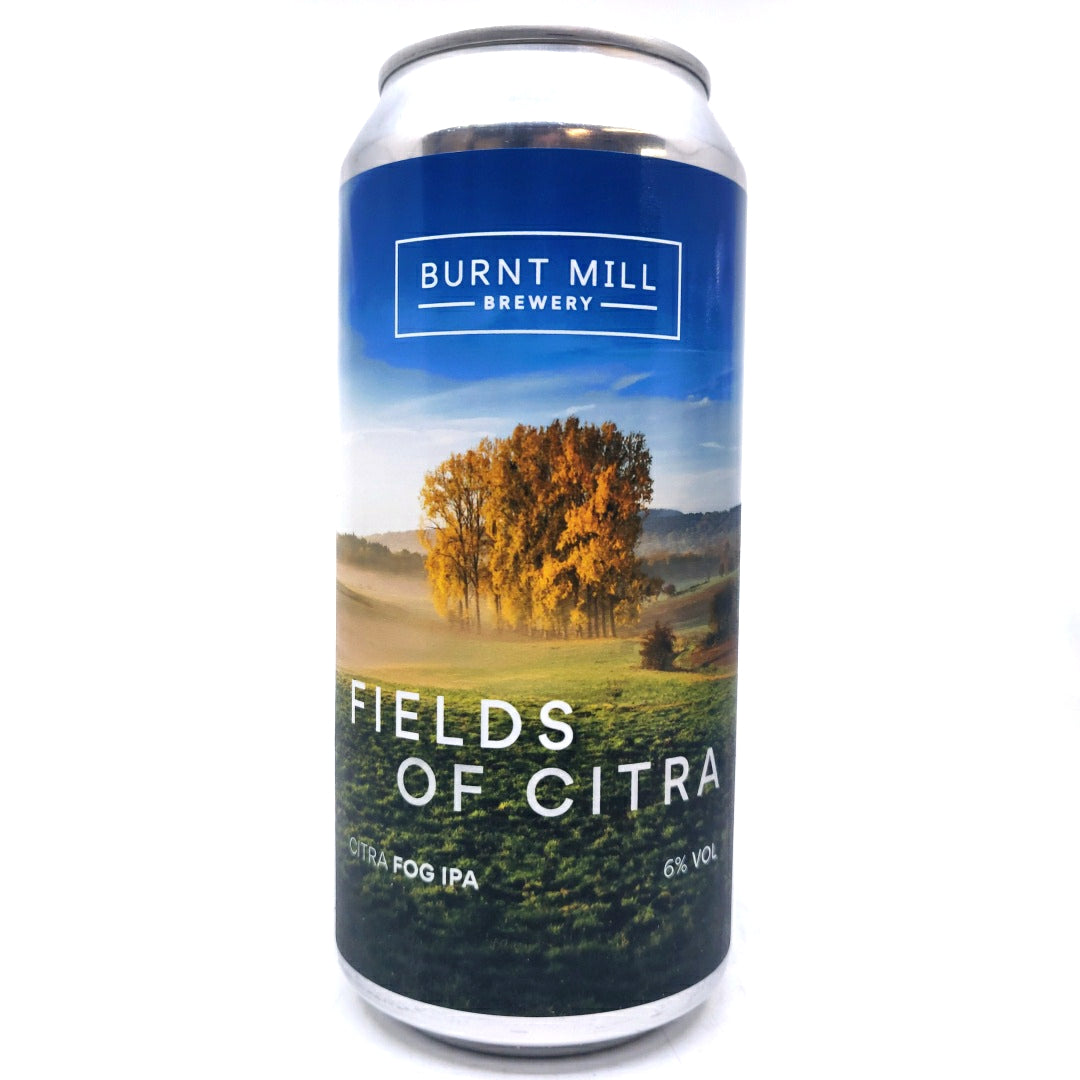 Burnt Mill Fields of Citra Fog IPA 6% (440ml can)-Hop Burns & Black