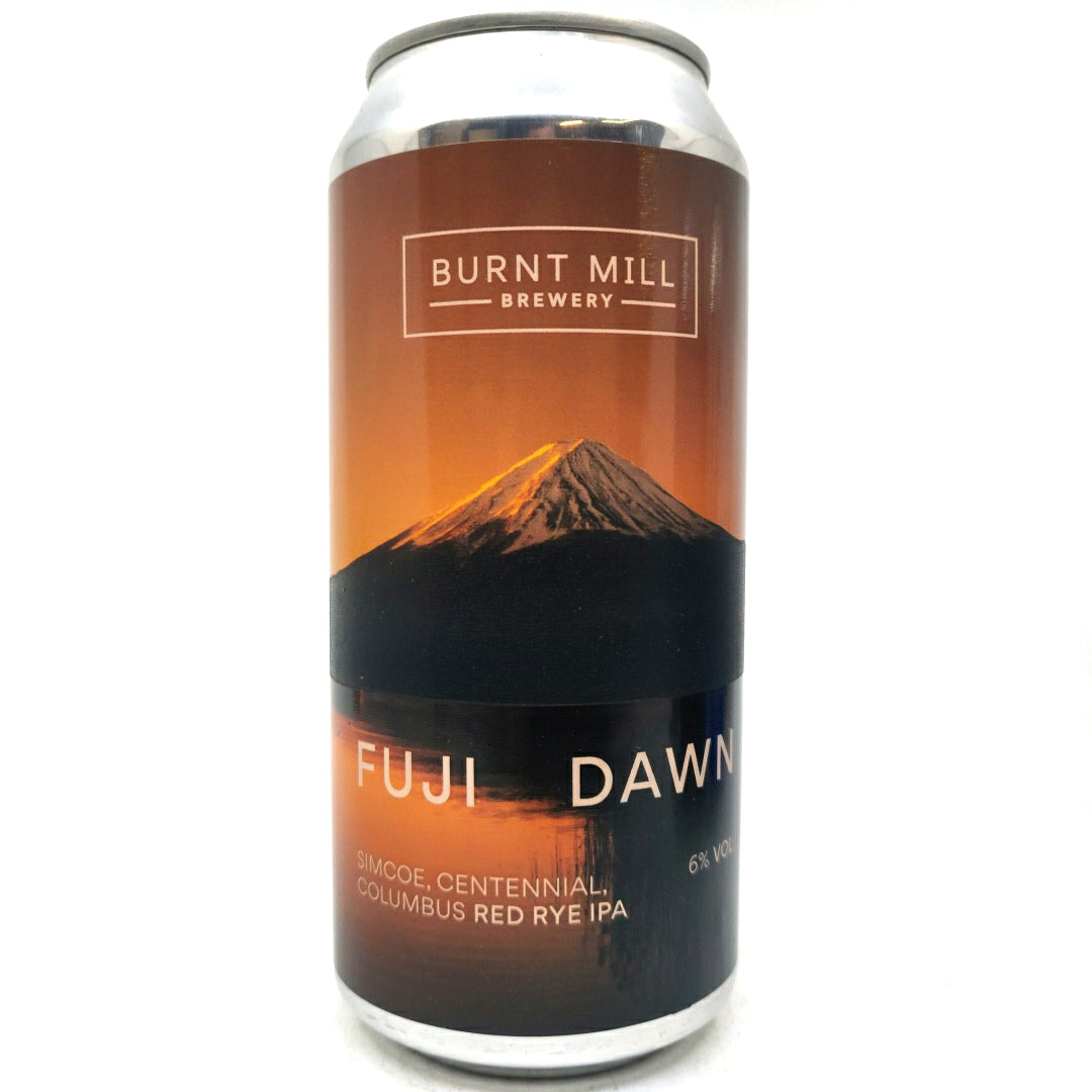Burnt Mill Fuji Dawn Red IPA 6% (440ml can)-Hop Burns & Black